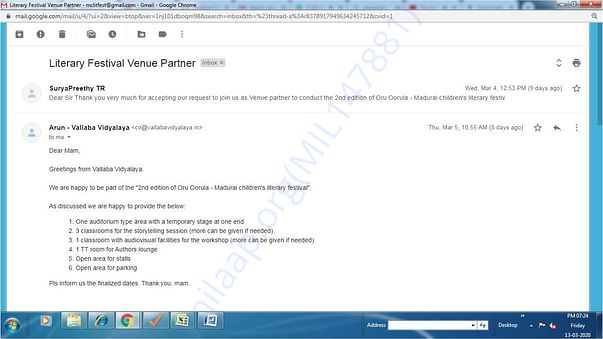 venue partner approval letter