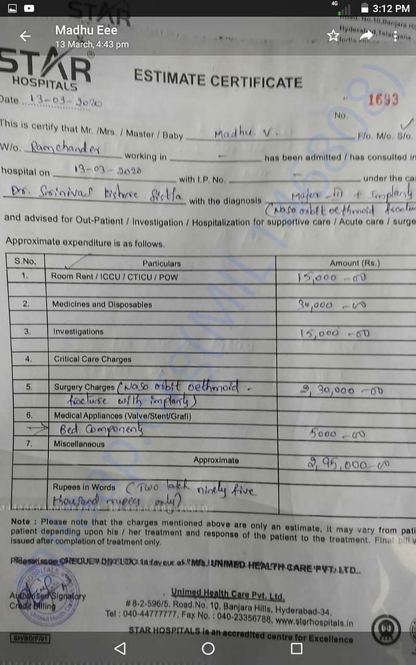 Medical estimate