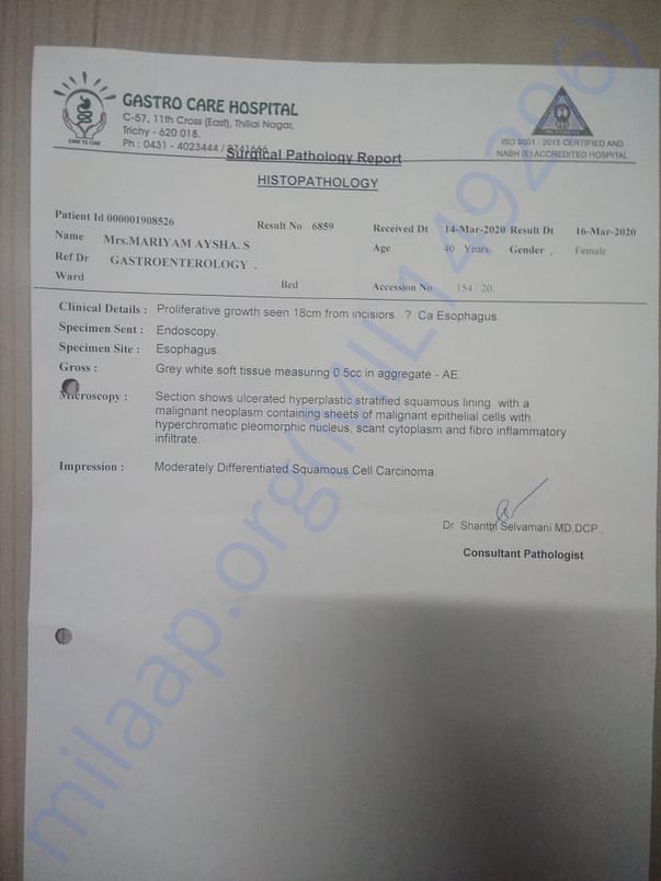 Biopsy result