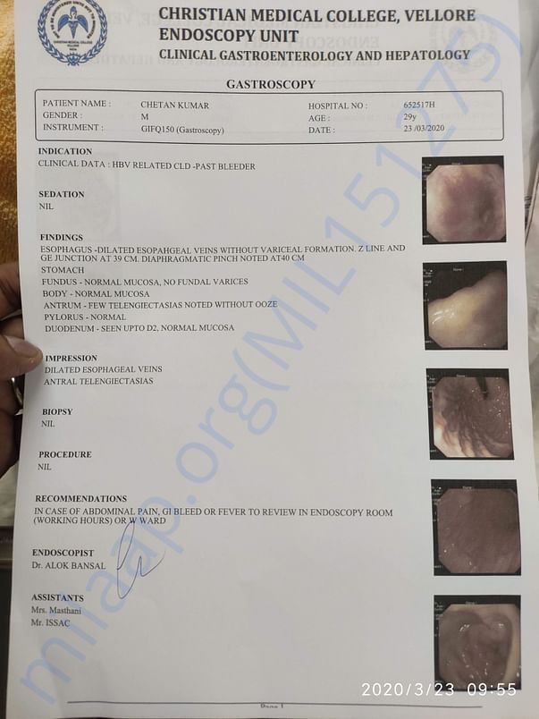 Endoscopy report