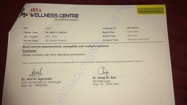 Bone marrow biopsy reports