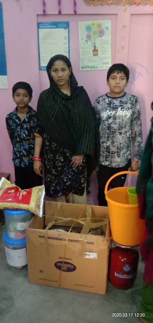 Sewa Members provided ration supply to few of the families