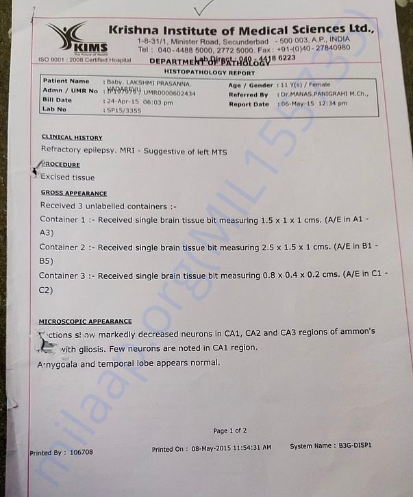 MEDICAL REPORT