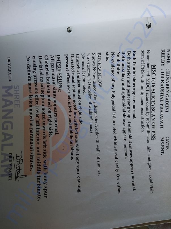 CT SCAN REPORT
