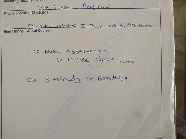 PATIENT SUFFERING FROM