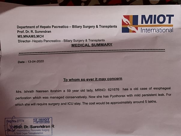 Help Me Fight Esophagus Perforation Pyrothorax