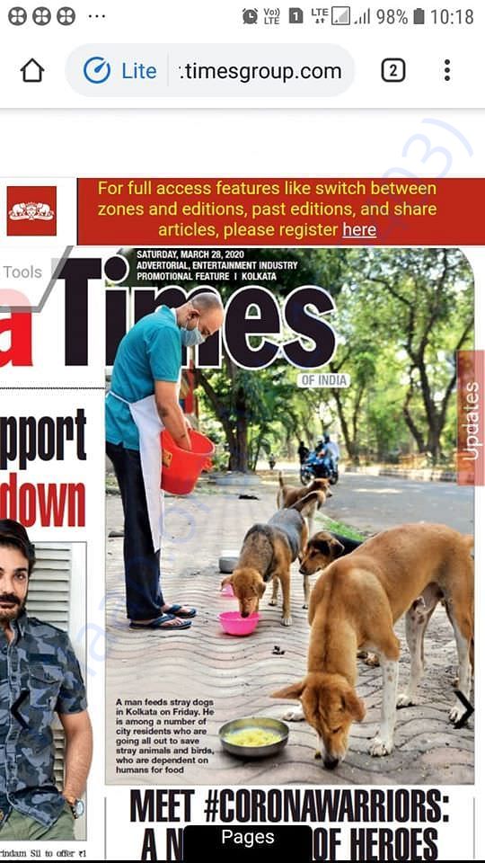 Article at TOI Kolkata