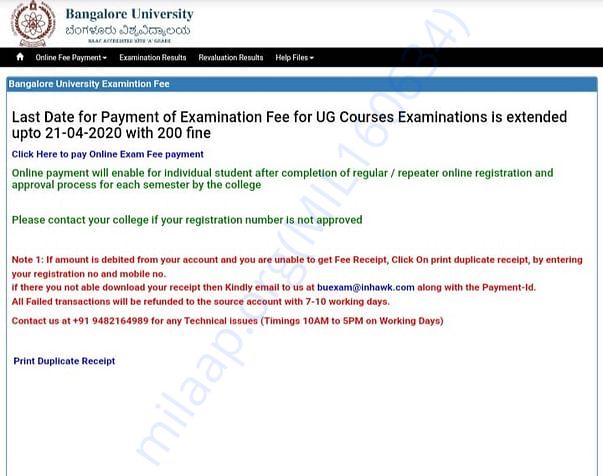 Late date for fee payment