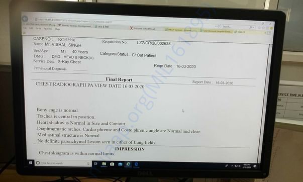Chest Radiograph Report
