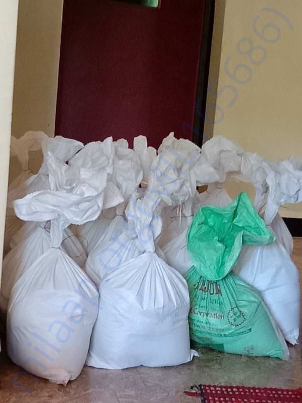 RATION PACKED BAGS READY FOR DISTRIBUTION