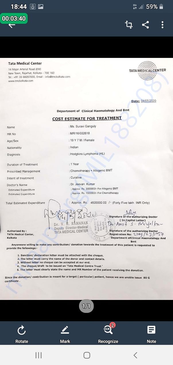 Exact treatment estimate