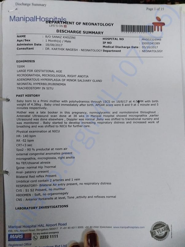 Avyaan's Hospital Records