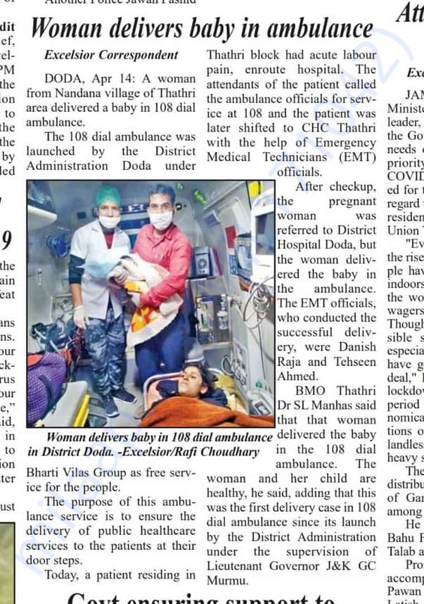 Emergency technicians trained by us