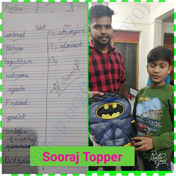 The topper of DICTATION:-
