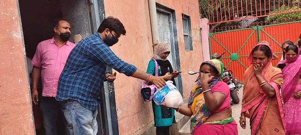 We doing our bit do urs (Ration + sanitary pads + mask )