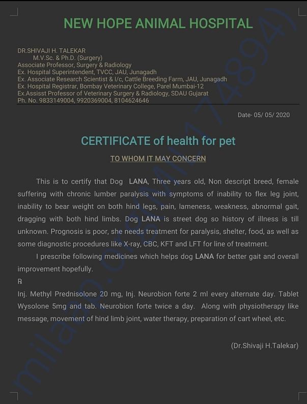 Detailed prescription
