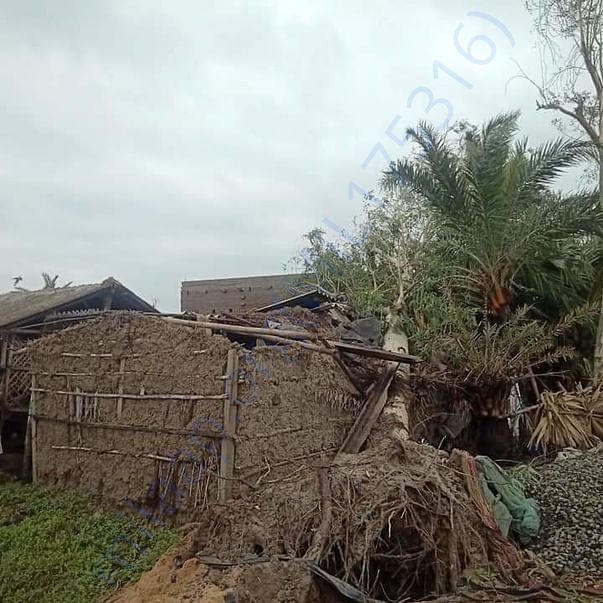 Wrecked house after the super cyclone.