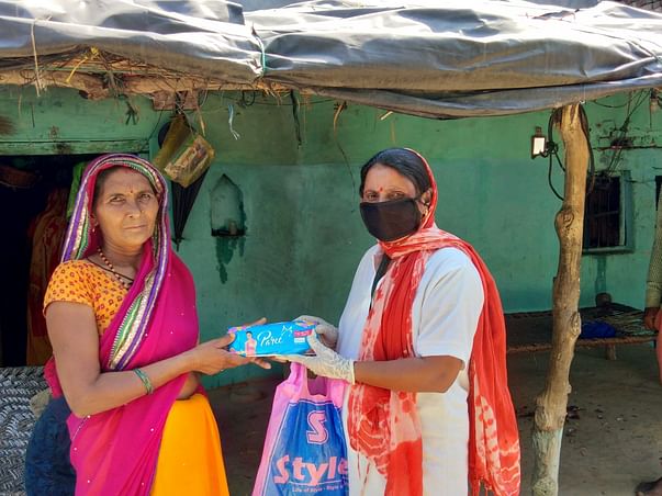 HELP FOR DISTRIBUTION SANITARY PADS FOR VILLAGER WOMEN'S THIS PANDEMIC