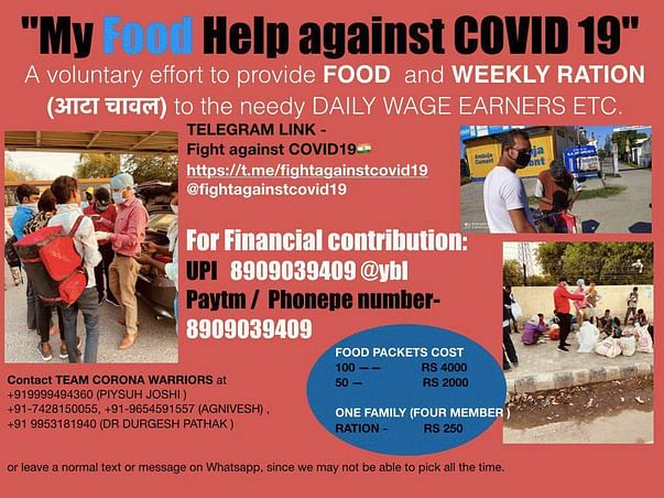 HELP THE NEEDY WITH FOOD AND FIGHT STRONG AGAINST COVID-19