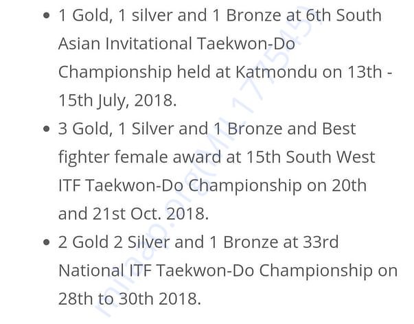 Achievements