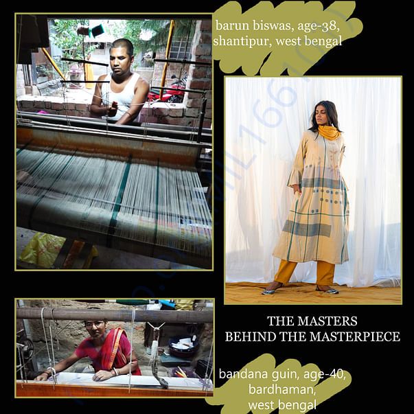 an image of our weavers and our product