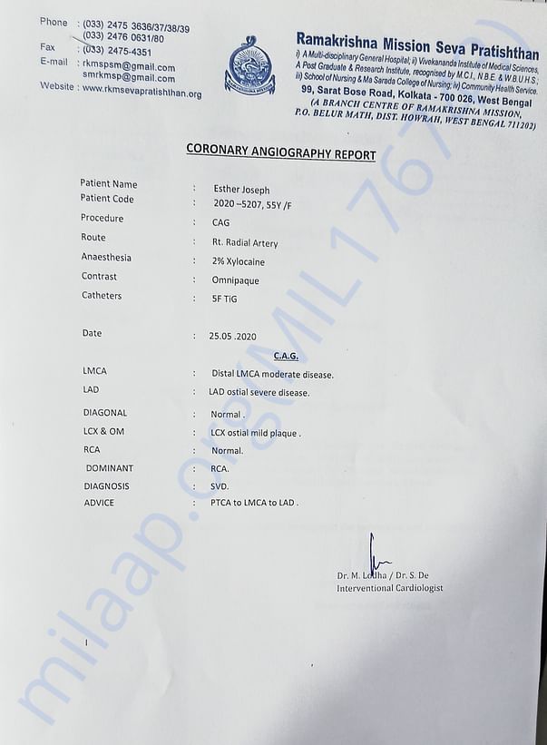 Angiography Report