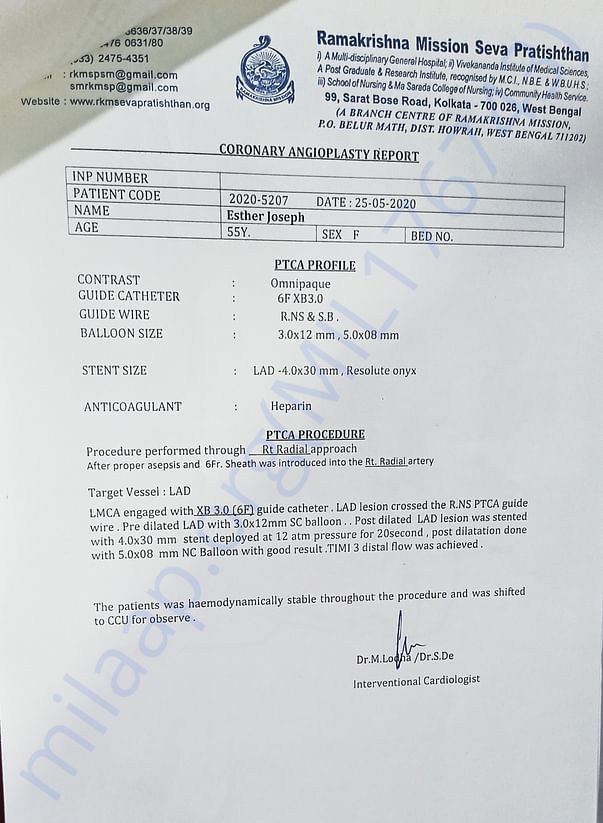 Angioplasty Report
