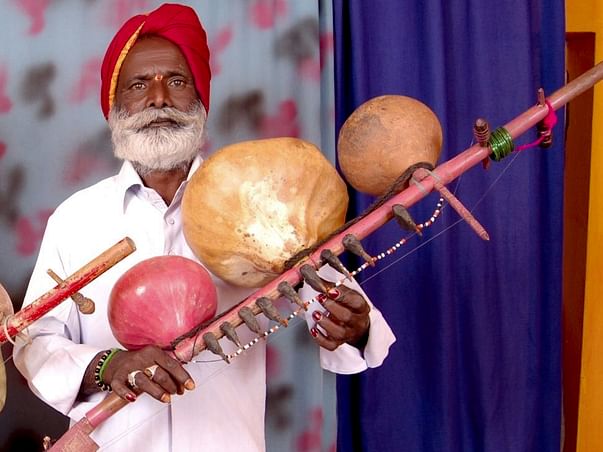 SAVE TELANGANA FOLKLORE TRADITION AND
DAKKALI POSHAPPA, KINNERA SINGER