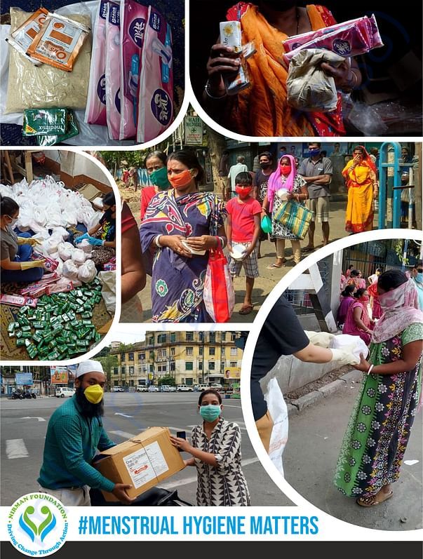 Distribution of Sanitary pads - COVID 19 Lockdown Kolkata