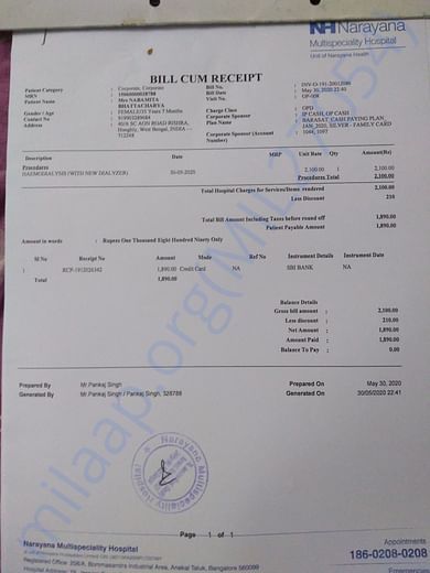 Per Dialysis Bill