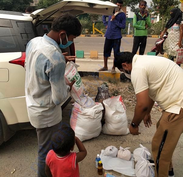 Distribution of Ration, Vegetables, Hygiene Kit & other Essentials.