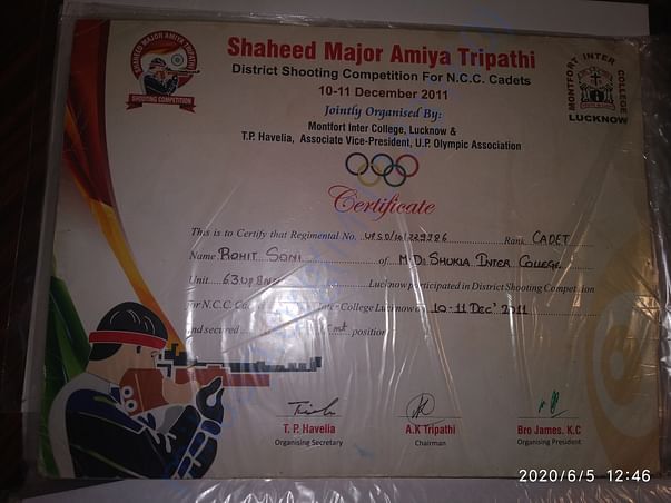 I won a Amiya tripathi medal