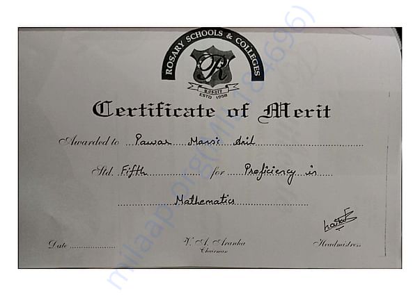 Scool certificet