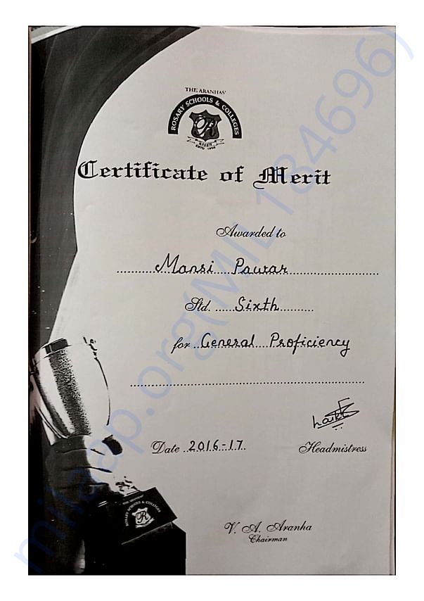 School certificate