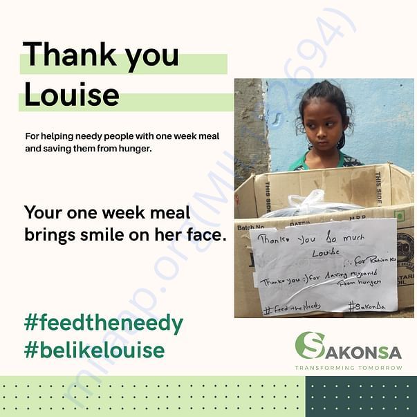 We have starting distributing meals at a small level.