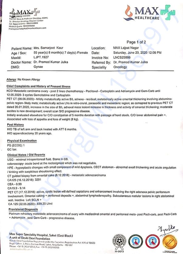 Max Hospital Prescription 01