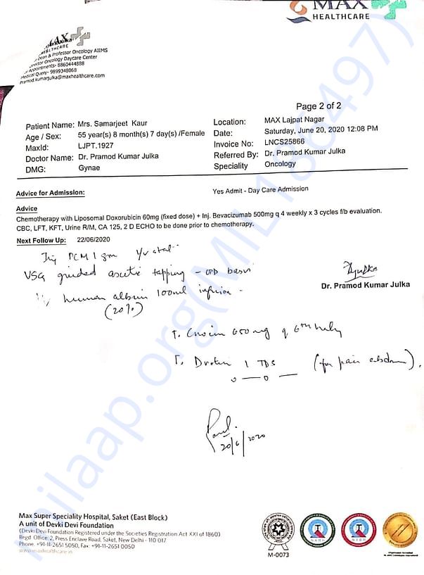 Max Hospital Prescription 02