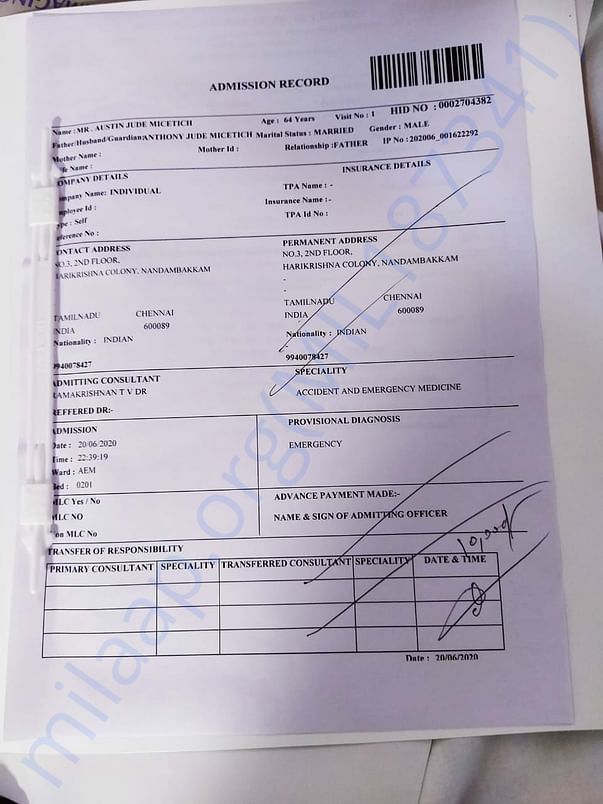 Medical report