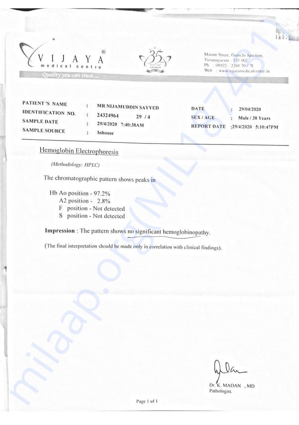 Mohammad Arfha Medical reports.