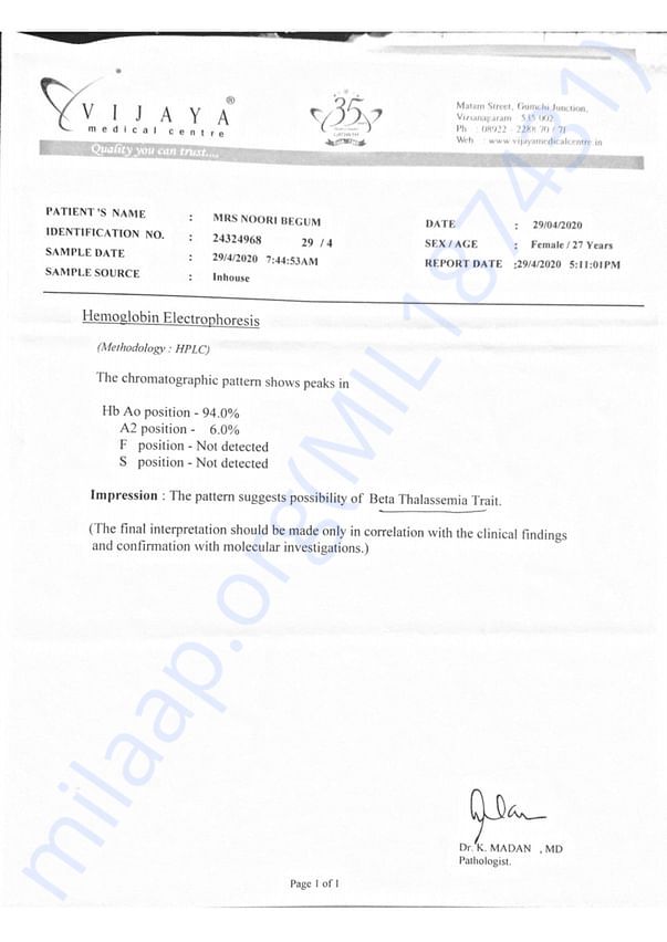 Mohammad Arfha Medical reports.