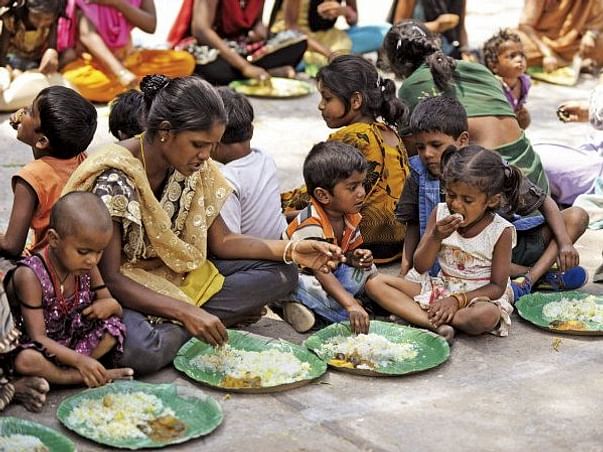 Distributing Food To Poor People Due To COVID-19