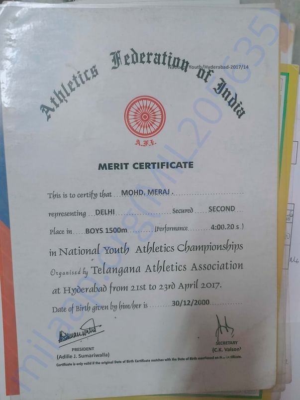 National youth athletics championship