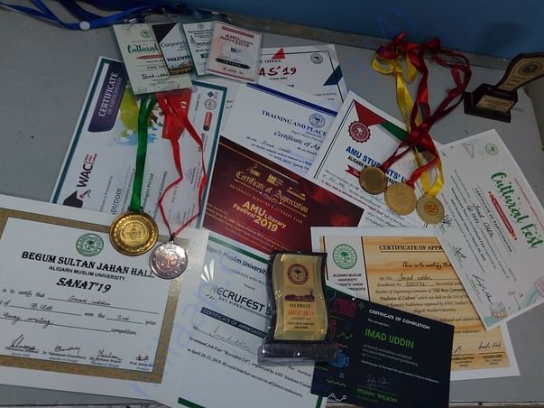 My awards in my first year of graduation