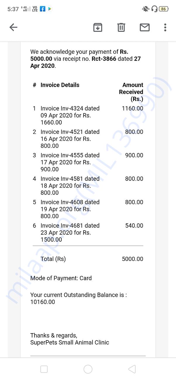 This is just one bill for cat n dog food have more bills