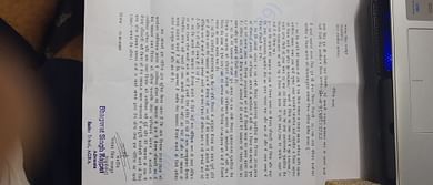 this is the scanned copy of notice she recieved !