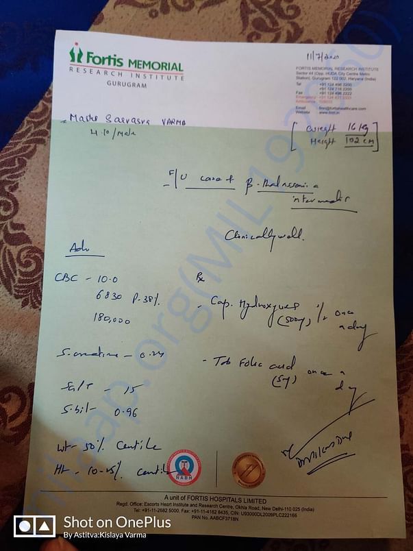 Fortis latest OPD prescription