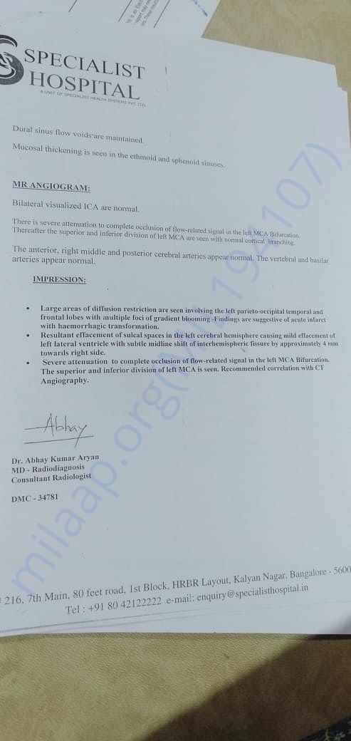 Angiogram Report
