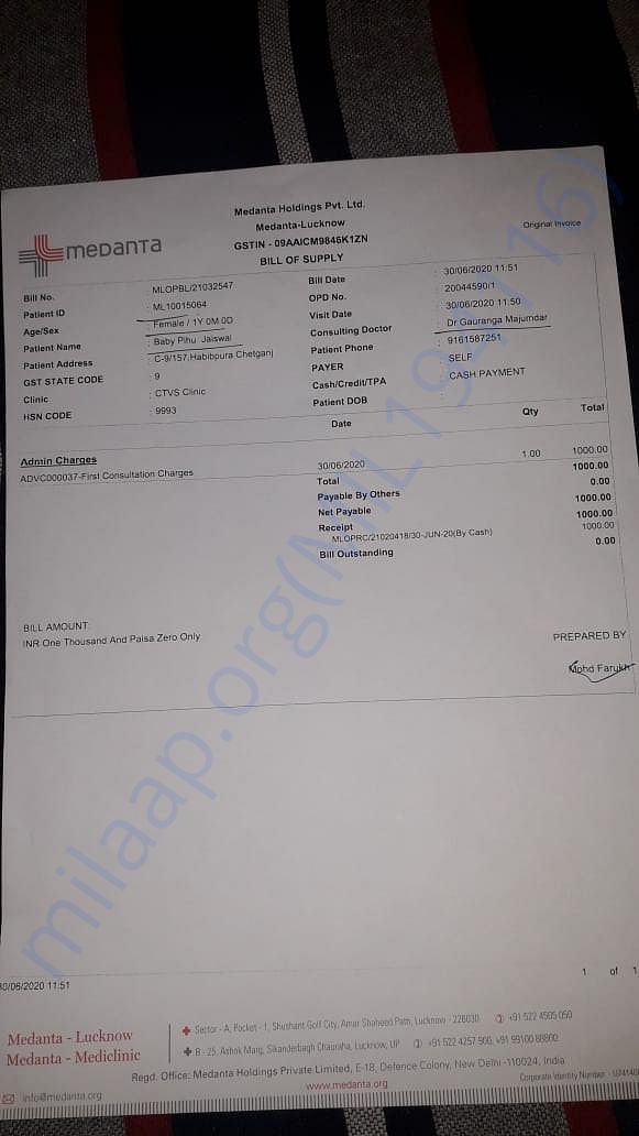Medanta Pay slip