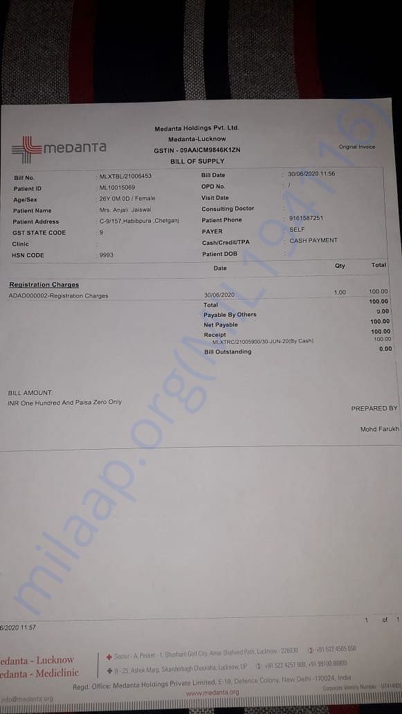 Medanta Pay slip