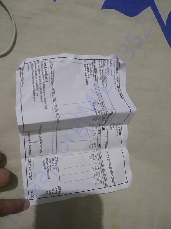 Bill of treatment